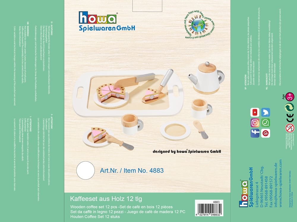 howa Kaffeeservice Teeservice aus Holz 4883
