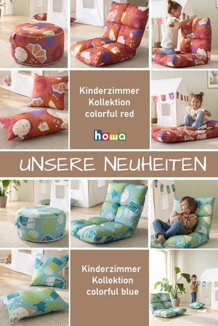 howa Neuheiten Kinderzimmer Kollektion colorful red und colorful blue