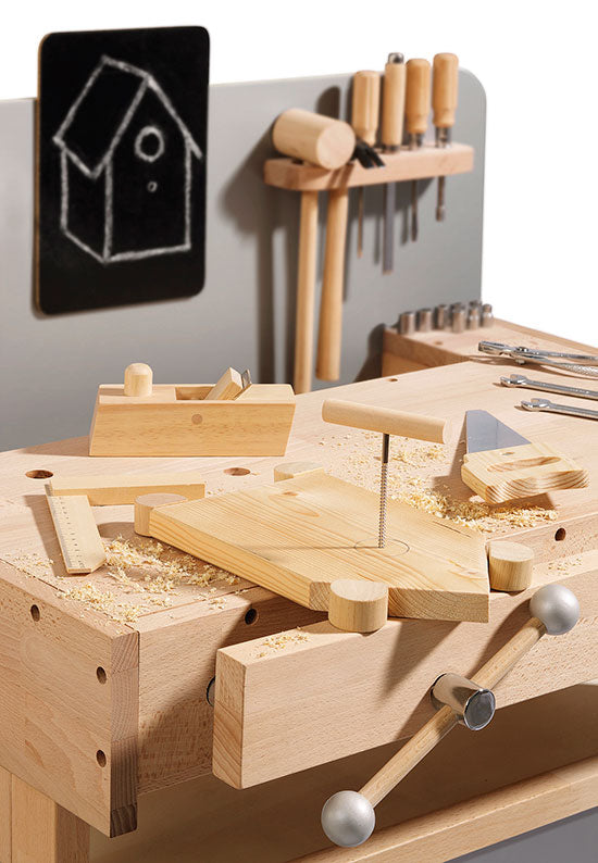 Holz Kinderwerkbank Detailaufnahme