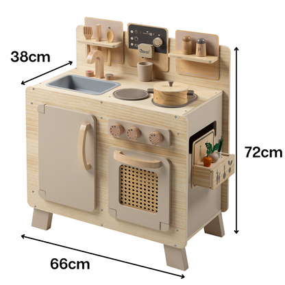 howa Kinderküche Spielküche aus Holz "FoodieFun light" inkl. 10 tlg Kochzubehör 48241