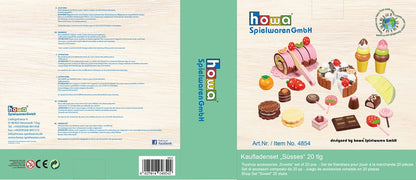 howa Kaufladenzubehör aus Holz Spiellebensmittel Süßes 4854