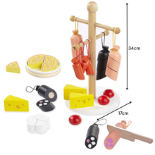 howa Kaufladenzubehör aus Holz Spiellebensmittel Wurst und Käse 4858