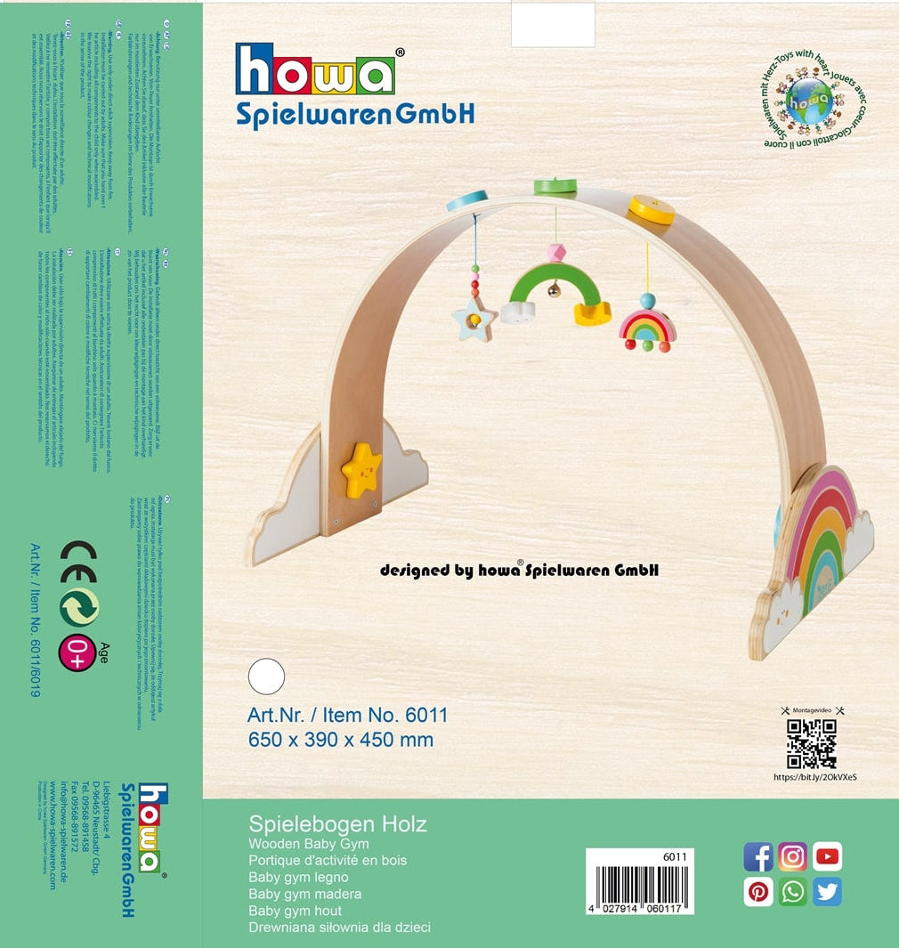 howa Spielbogen aus Holz Baby Gym "My rainbow" 6011