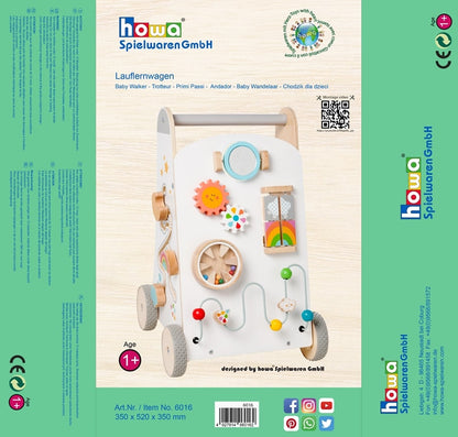 howa Lauflernwagen aus Holz Lauflernhilfe Babywalker "My rainbow"6016