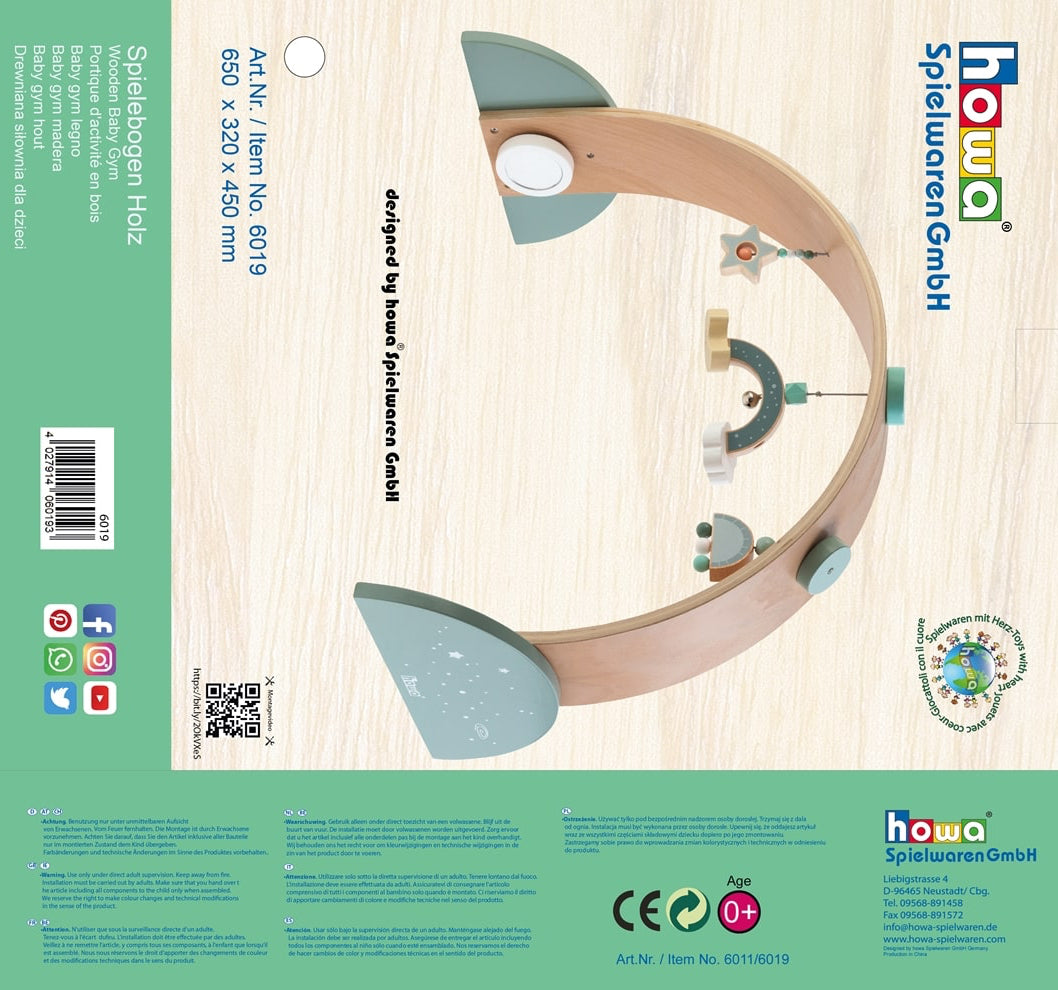 howa Spielbogen aus Holz Baby Gym "Space" 6019