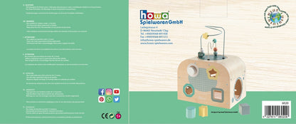 howa Motorikspielzeug aus Holz Motorikwürfel "Space" 6020