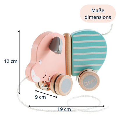 howa Nachziehtier aus Holz Schweinchen "Berta" 6025