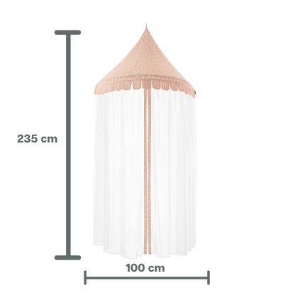 howa Wandbaldachin Betthimmel "Flowers" apricot, Höhe 235cm 85062