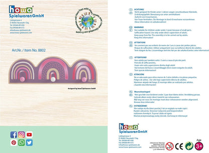 howa Garderobe aus Holz für Kinder "Rainbow" malve, bunt 8802