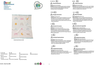 howa Babydecke "Be happy", beige, Baumwolle, Strick, 80x100cm 8901