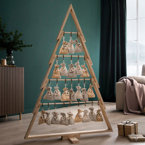 howa Deko Weihnachtsbaum aus Holz mit Adventskalender – stilvolle Adventsdekoration und Weihnachtskalender in einem 8808