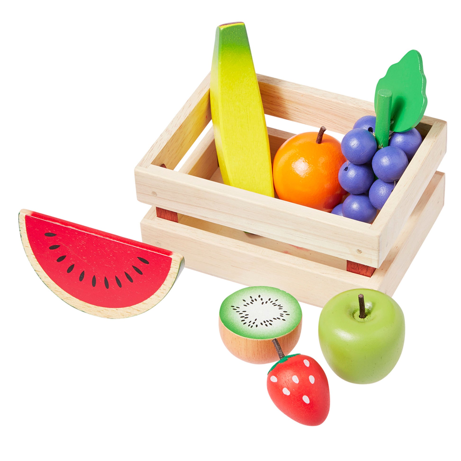 Kaufladenzubehör aus Holz Obst