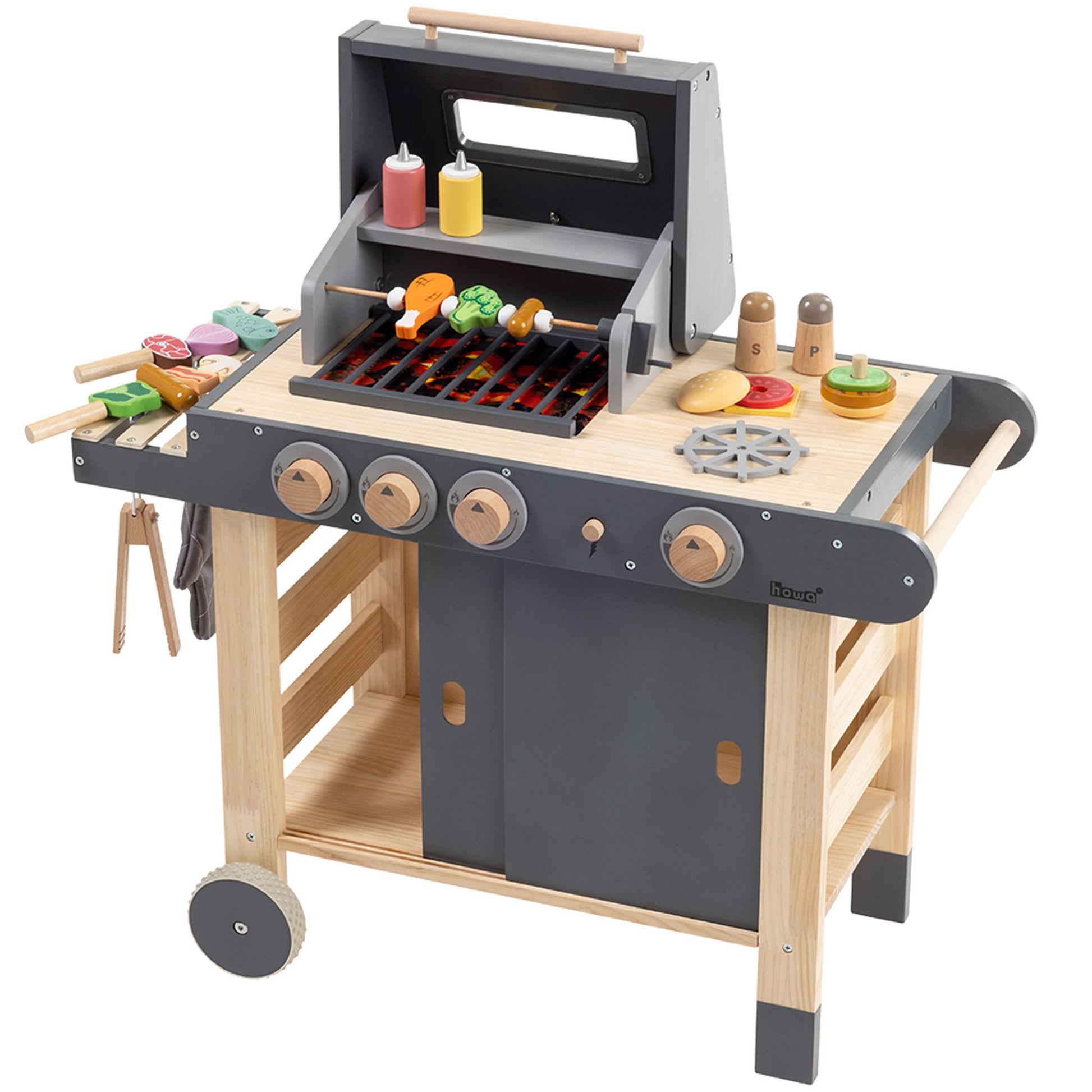 BBQ-Grill mit geöffneten Deckel