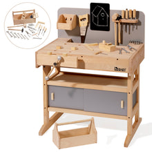 Kinderwerkbank Holz mit Werkzeug 