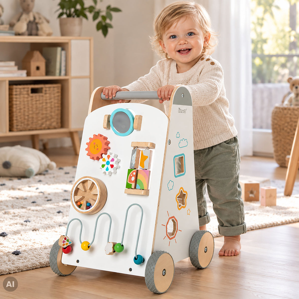 Lauflernwagen mit Kind
