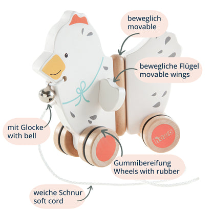 howa Nachziehtier aus Holz Huhn "Marry" 6024