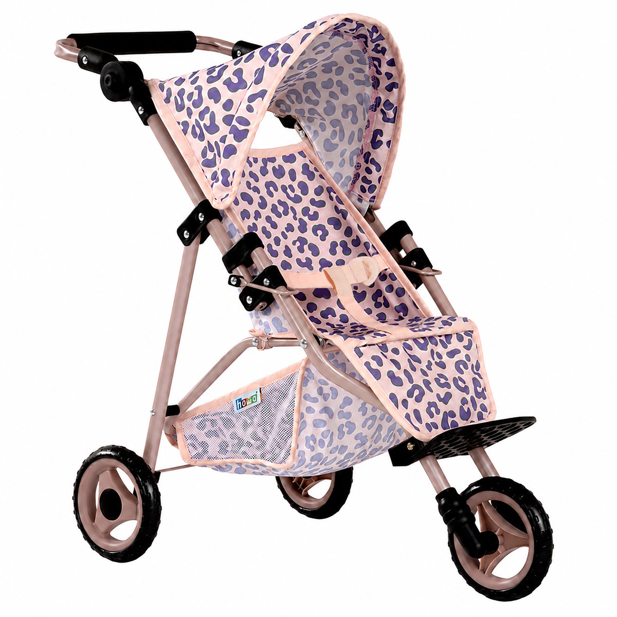 howa Puppenbuggy „Leo“ – Puppenwagen, Jogger für Puppen bis 50cm mit höhenverstellbaren Schiebegriff 2240
