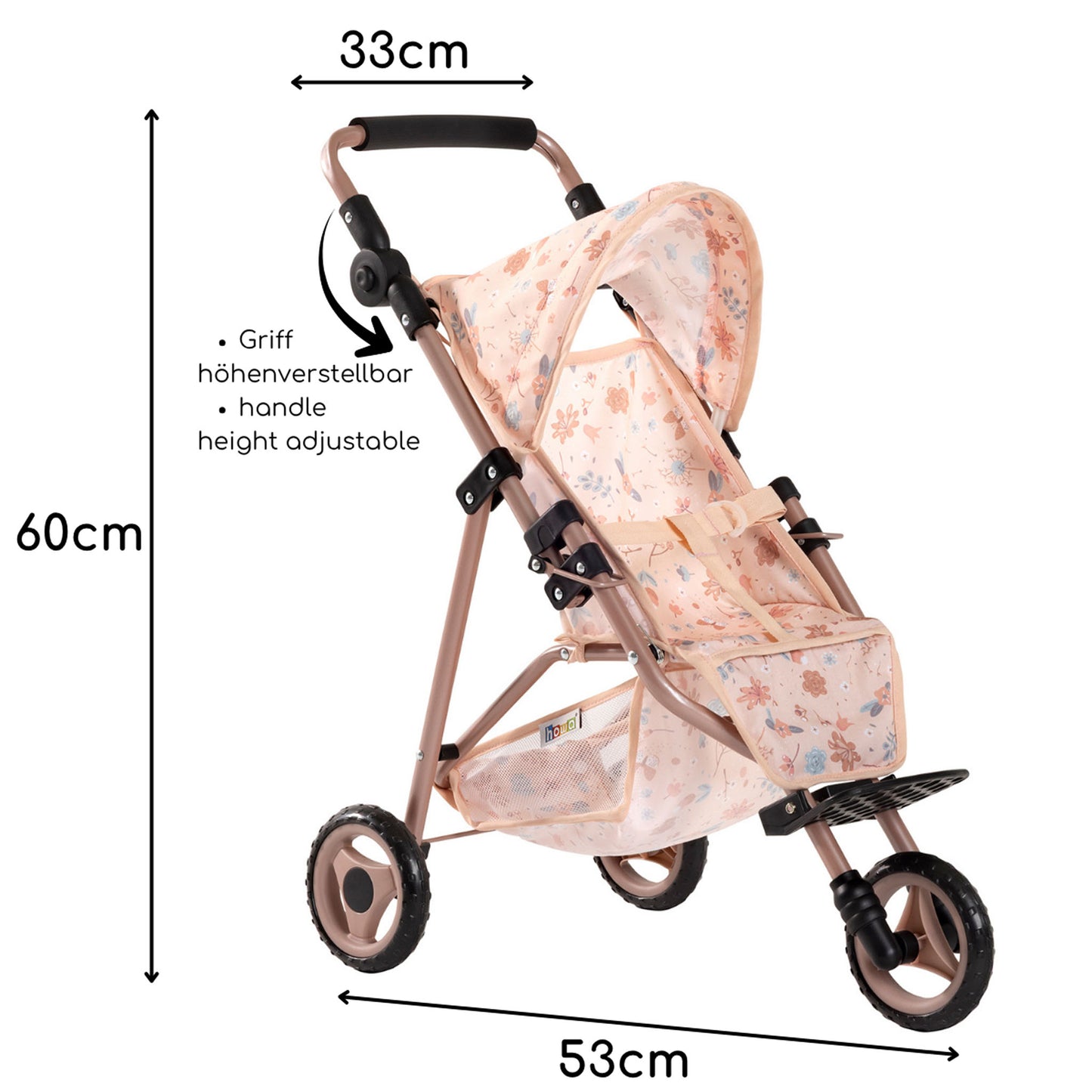 Puppenbuggy Maße