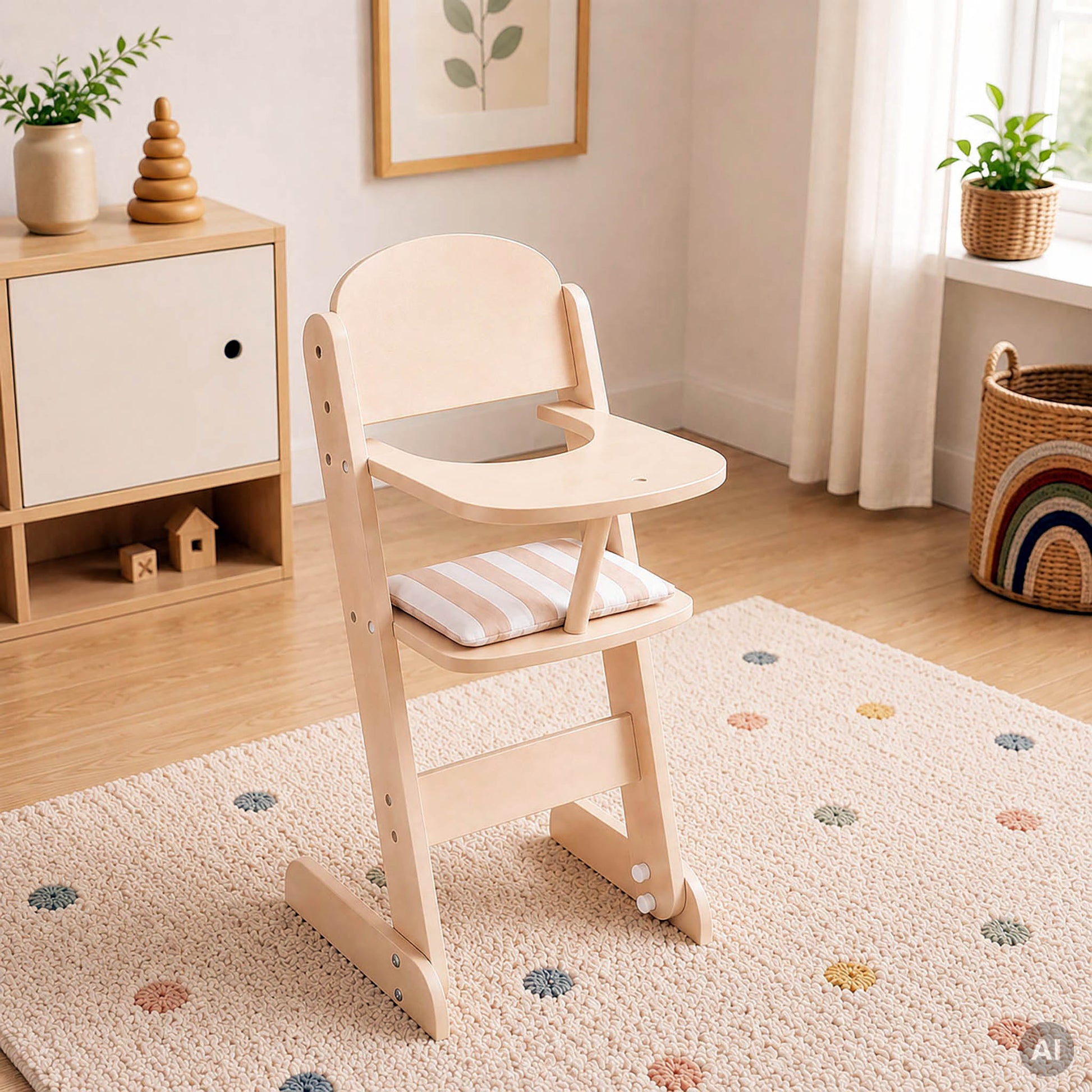 Puppenmöbel Puppenhochstuhl im Kinderzimmer