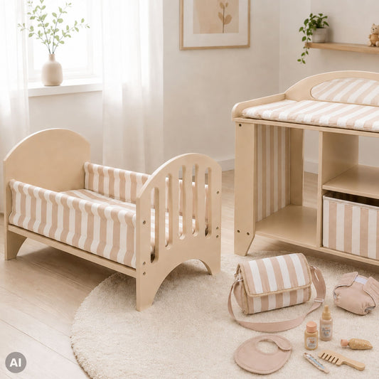 Puppenmöbel im Zimmer