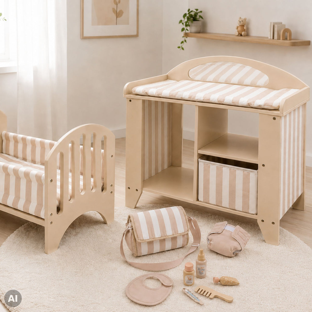 Puppenmöbel im Zimmer
