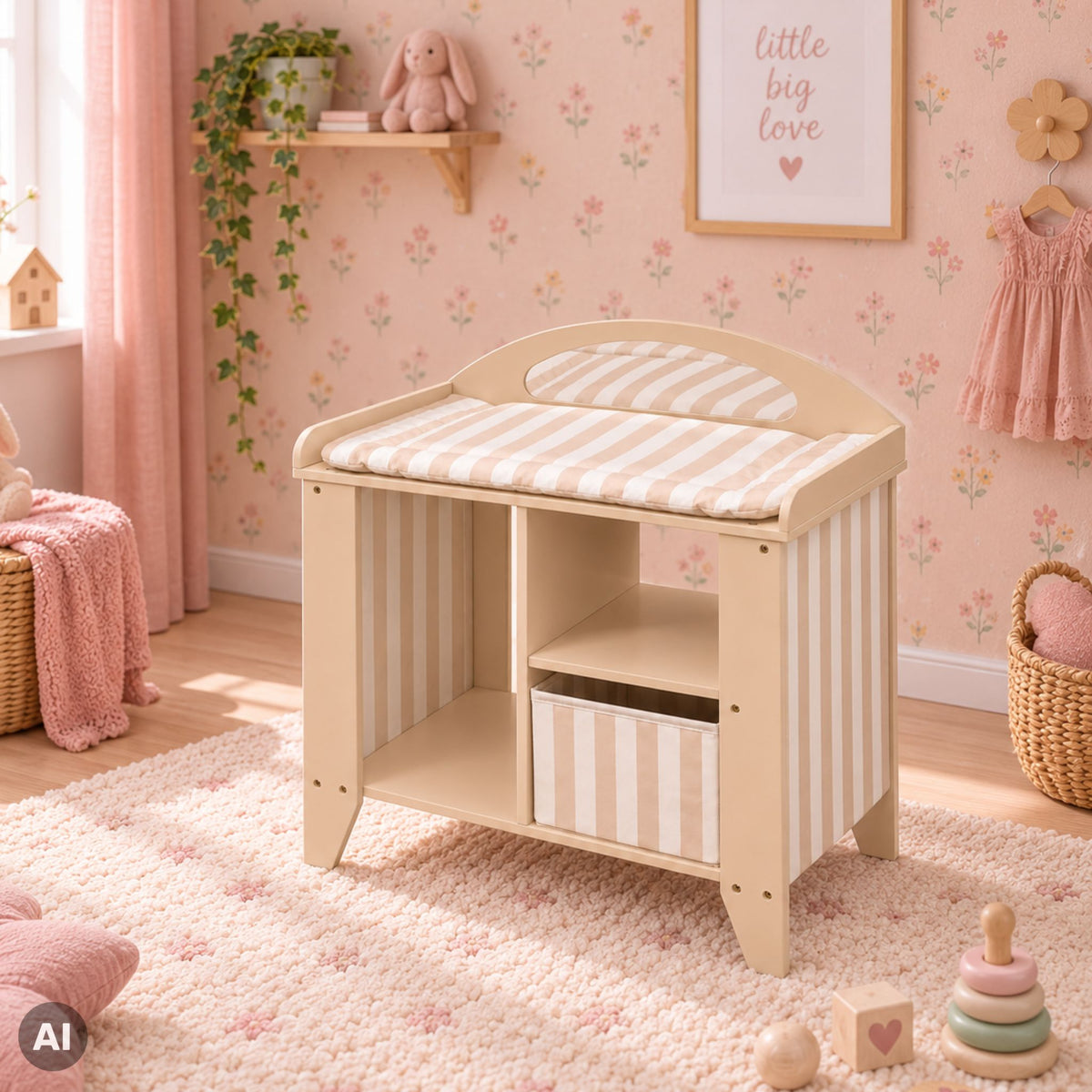 Puppenwickelkommode im Kinderzimmer