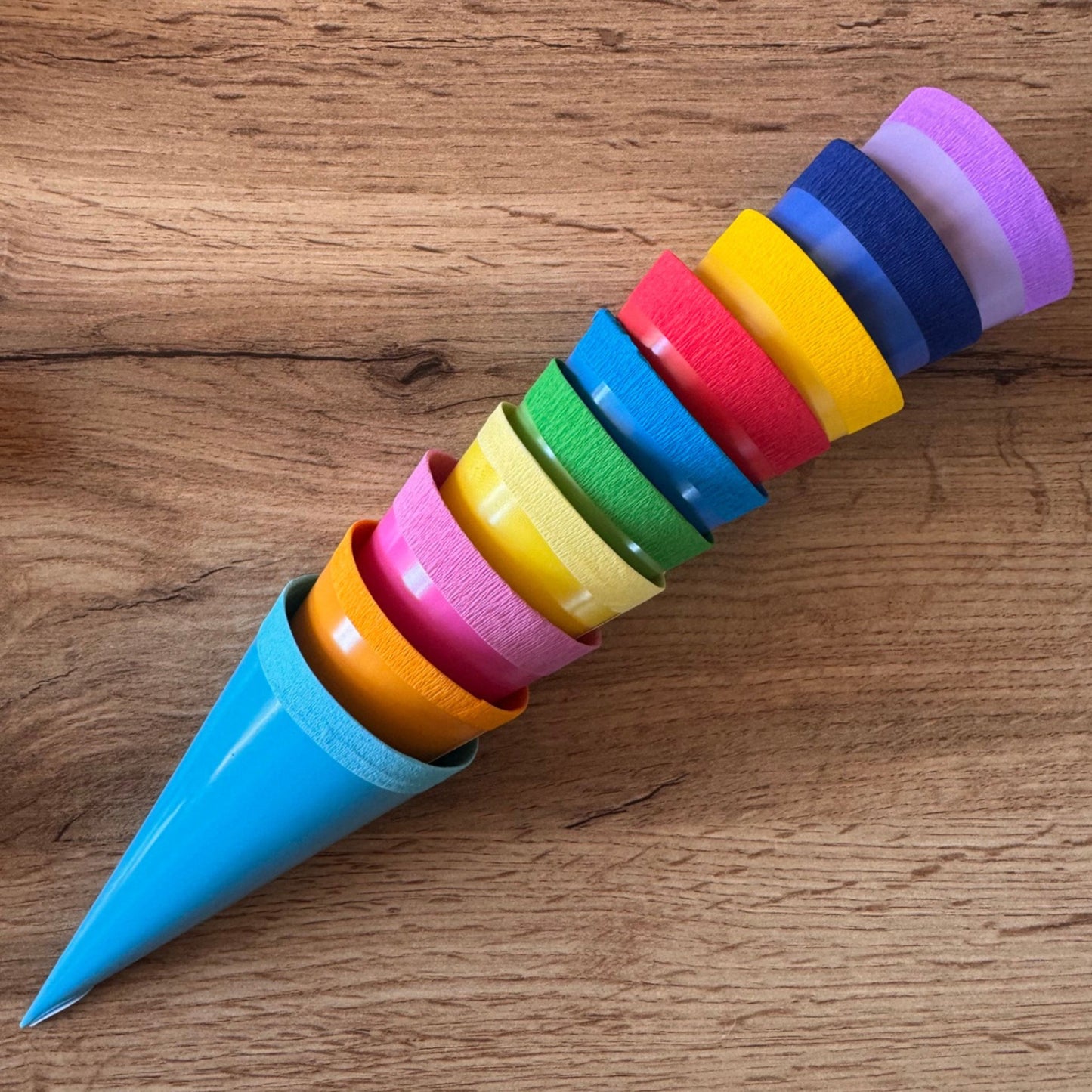 10 Schultüten verschiedene Farben