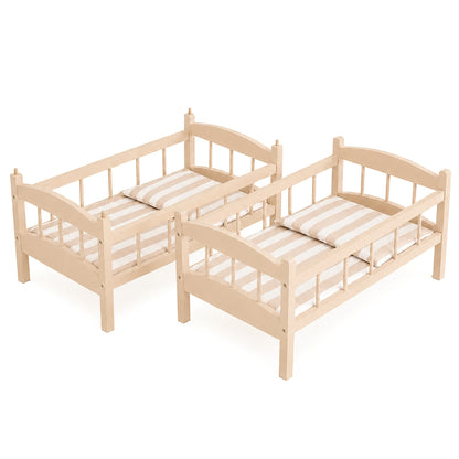 howa Letto a castello per bambole in legno «Stripes», divisibile, 24403