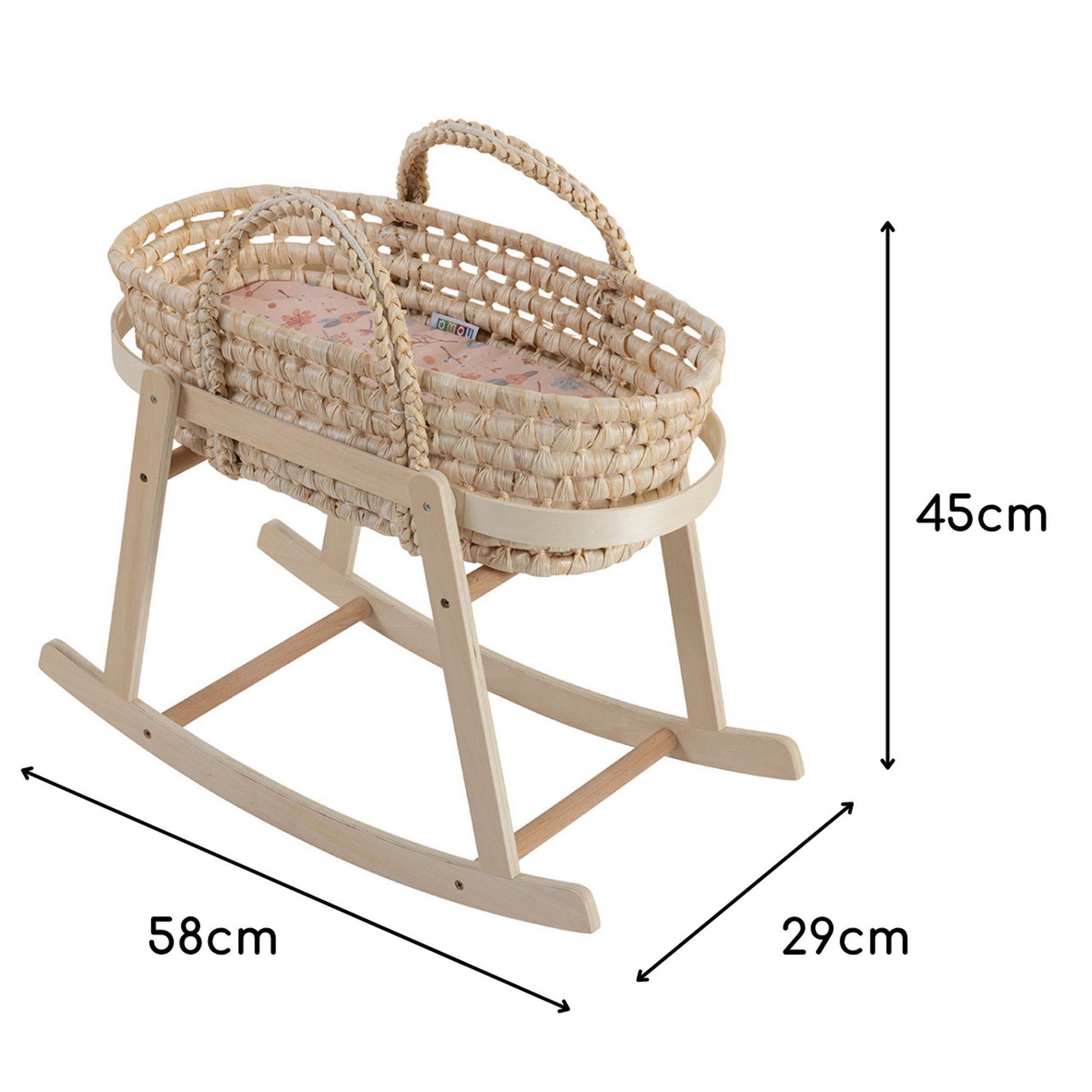 Puppenwiege aus Holz Maße