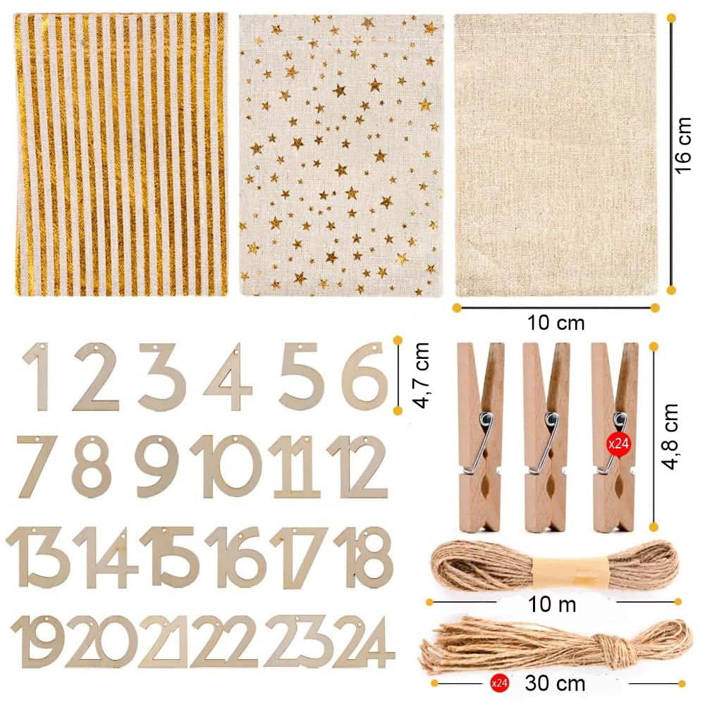 howa Deko Weihnachtsbaum aus Holz mit Adventskalender – stilvolle Adventsdekoration und Weihnachtskalender in einem 8808