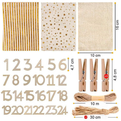howa Deko Weihnachtsbaum aus Holz mit Adventskalender – stilvolle Adventsdekoration und Weihnachtskalender in einem 8808
