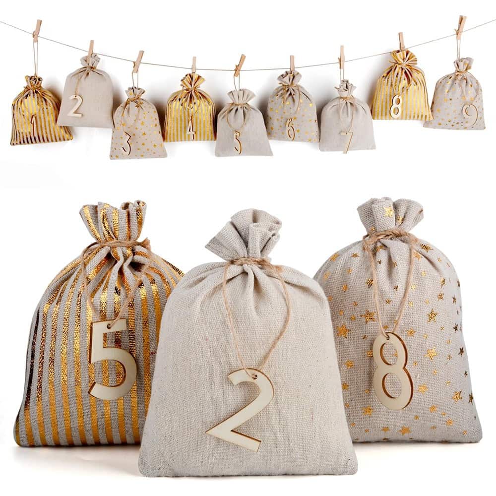 howa Deko Weihnachtsbaum aus Holz mit Adventskalender – stilvolle Adventsdekoration und Weihnachtskalender in einem 8808