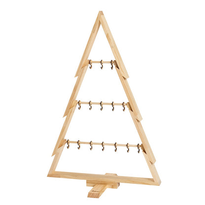 howa Deko Weihnachtsbaum aus Holz groß XL – moderne & nachhaltige Weihnachtsdeko mit Stangen und Haken - Höhe 100cm 8805
