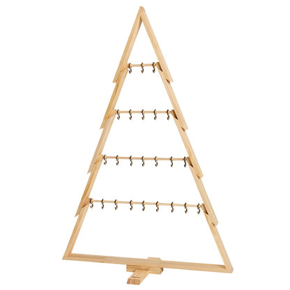 howa Deko Weihnachtsbaum aus Holz groß XXL – moderne & nachhaltige Weihnachtsdeko mit Stangen und Haken - Höhe 134cm 8806