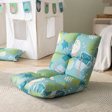 howa 2 in 1 Kindersessel + Kinderliege - Lehne 6 fach verstellbar "colorful blue" 8604