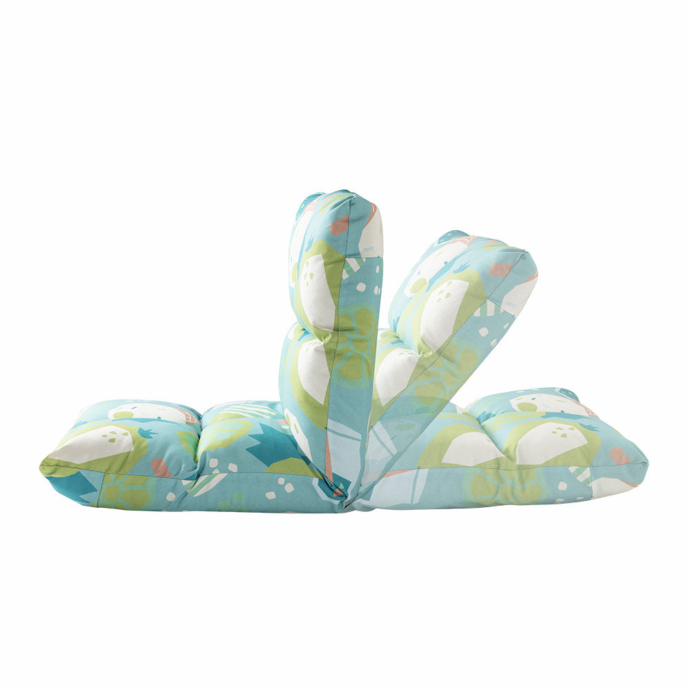 howa 2 in 1 Kindersessel + Kinderliege - Lehne 6 fach verstellbar "colorful blue" 8604