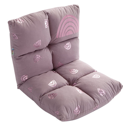 howa 2 in 1 Kindersessel + Kinderliege - Lehne 3-fach verstellbar "Rainbow" malve, Glanzeffekt 86011