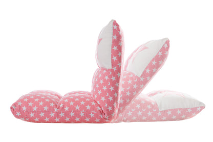 howa 2 in 1 Kindersessel + Kinderliege - Lehne 6 fach verstellbar "Stars" rosa 8601