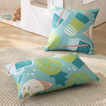 howa 2er Set Kissenbezug "colorful blue" 40x40cm + 50x30cm  8708