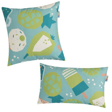 howa 2er Set Kissenbezug "colorful blue" 40x40cm + 50x30cm  8708