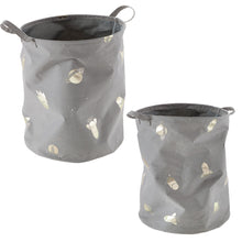 howa 2er Set Aufbewahrungskörbe "Space" grau, Glanzeffekt  8704