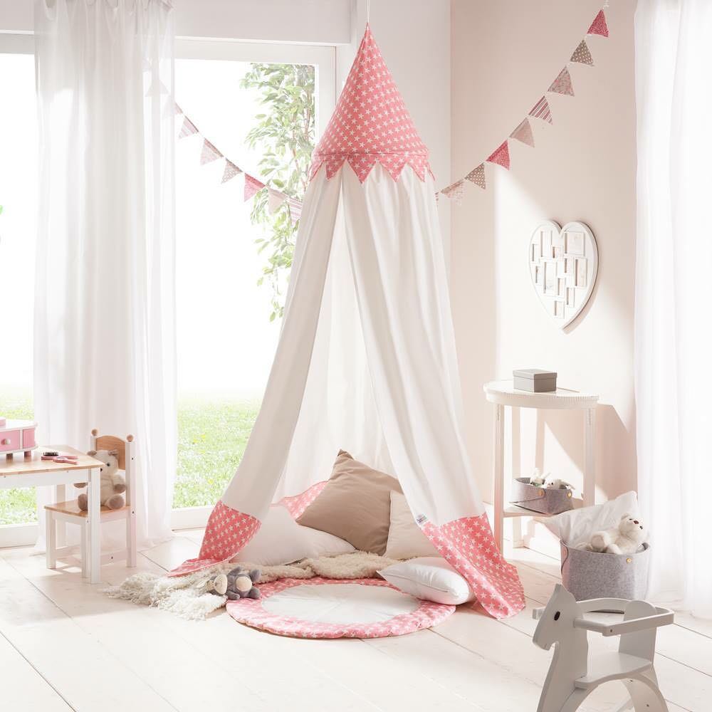 howa Baldachin Betthimmel Spielzelt "Stars" rosa, Höhe 250cm 8514