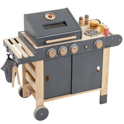 howa Kindergrill aus Holz BBQ "Maxi" mit 25 tlg. Zubehör 4825