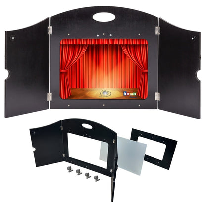howa 4in1 Erzähltheater Kamishibai, Schattentheater, Figurentheater Holz für DIN A3 und DIN A4 Bildkarten 7504