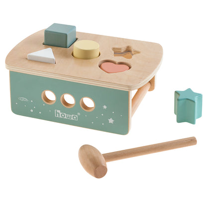 howa Klopfbank aus Holz Hammerspiel Sortierspiel "Space" 6021