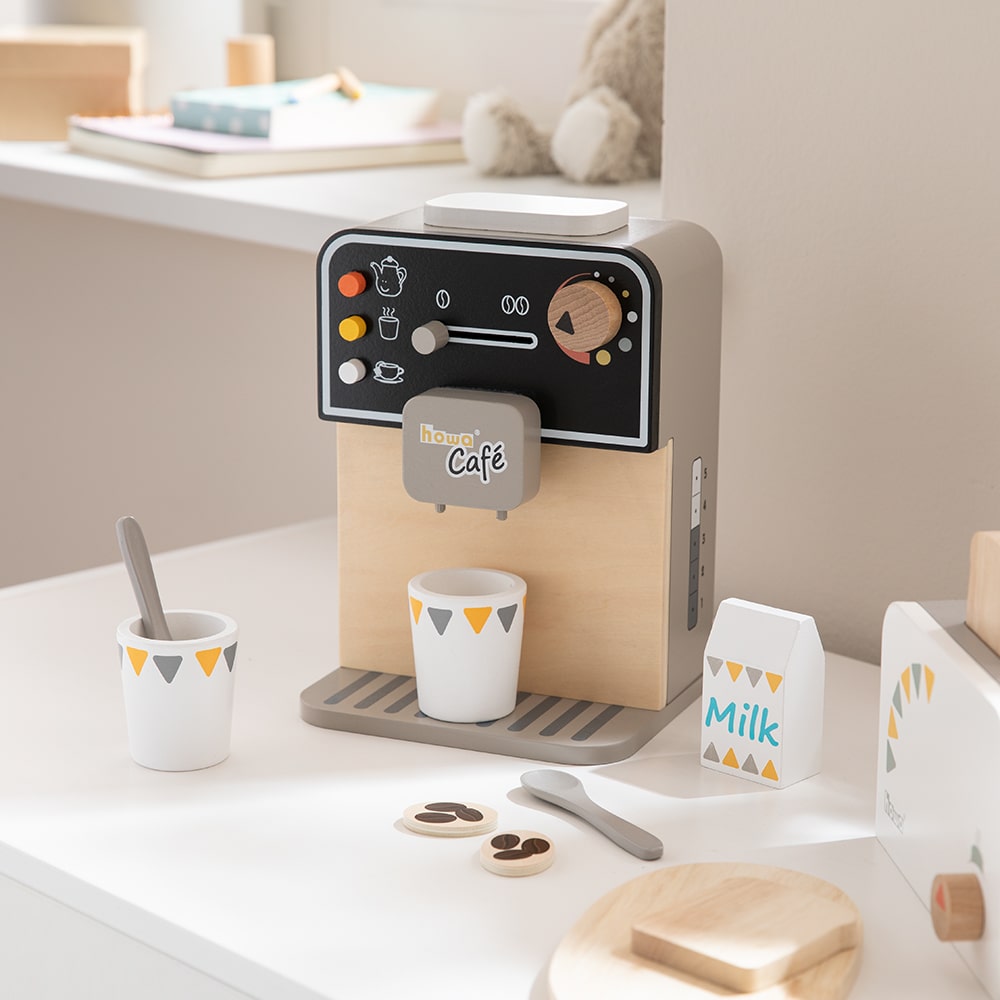 howa Kaffeemaschine aus Holz inkl. 7 tlg. Zubehör 4885