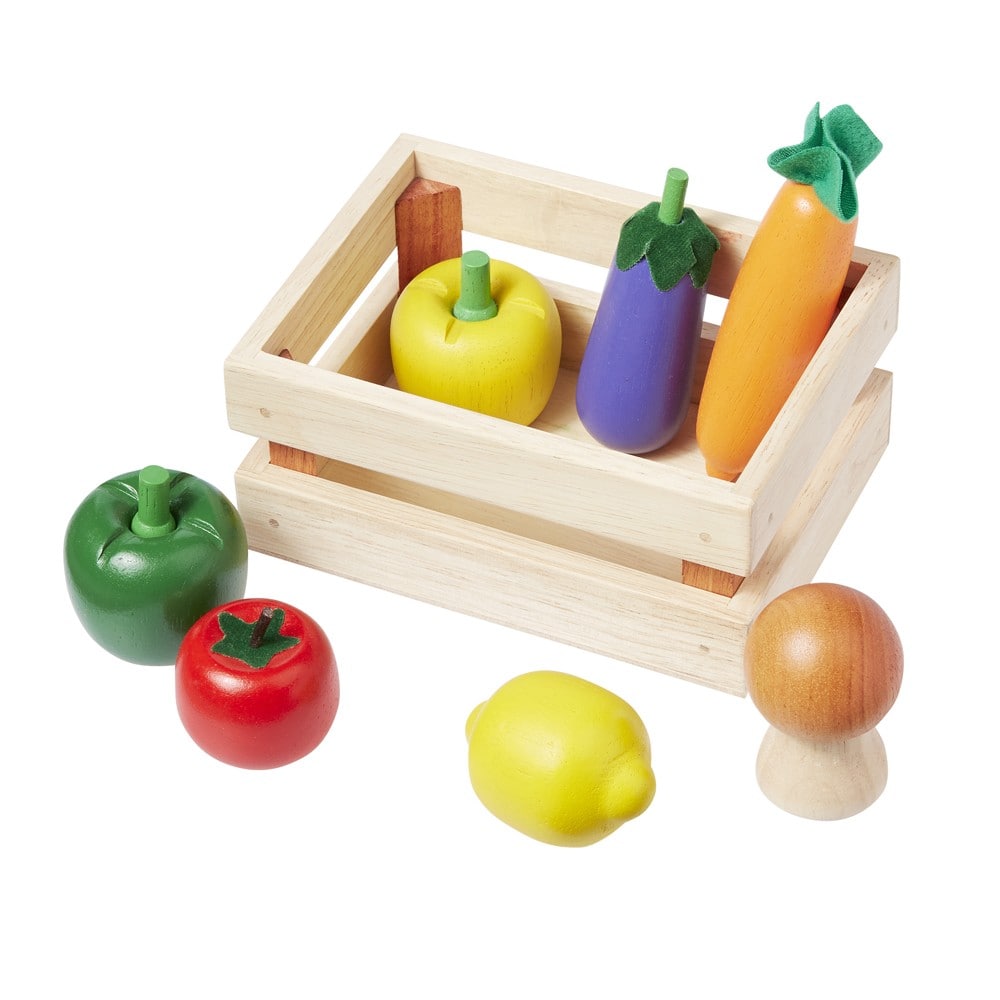 howa Kaufladenzubehör aus Holz Spiellebensmittel Set Gemüse, Obst, Backwaren, Eis uvm 14876