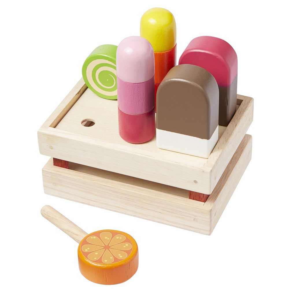 howa Kaufladenzubehör aus Holz Spiellebensmittel Set Gemüse, Obst, Backwaren, Eis uvm 14876