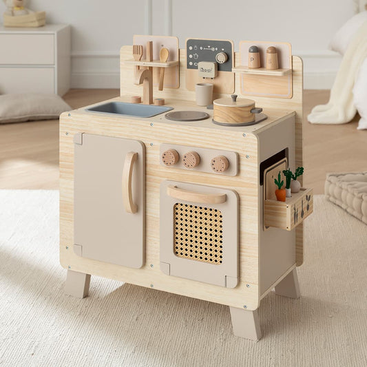 howa Kinderküche Spielküche aus Holz "FoodieFun light" inkl. 10 tlg Kochzubehör 48241