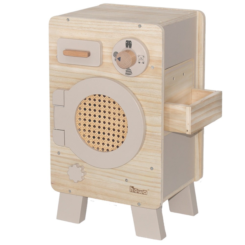 howa Kinderwaschmaschine aus Holz natur beige 48261